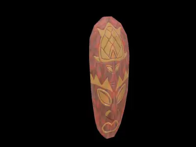 african-mask-turtle Free low-poly 3D model