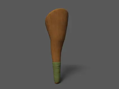 Cudgels wooden stick Low-poly 3D model