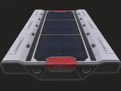 Sci-Fi Modular Platform Low-poly 3D model
