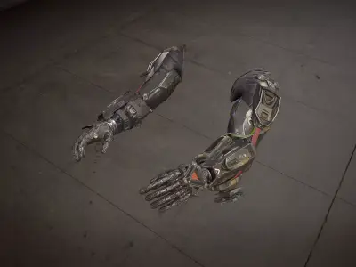 Sci Fi Hand Empty Animations Low-poly 3D model