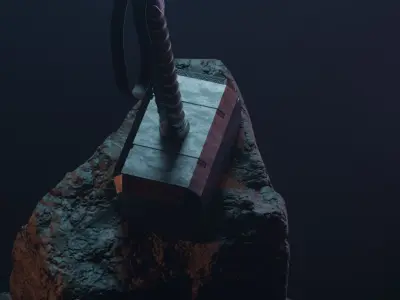 Thor 2011 Hammer Mjolnir 3D Model 3D model