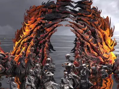 Dantes Inferno Ghost Archway Kit bash 3D model
