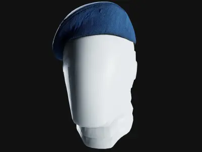 Military Beret Set  Low-poly 3D model