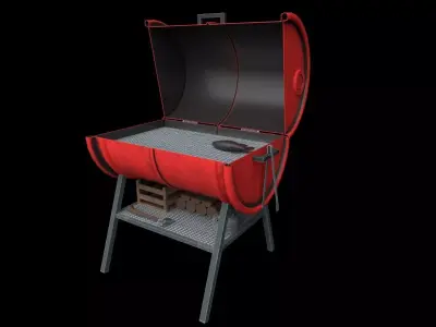 GAME READY - BBQ ASSET Low-poly 3D model