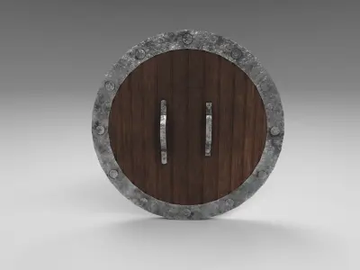 Medieval shield 2 Low-poly 3D model
