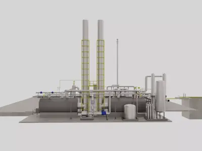 Fuel Gas Station 3D model