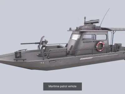 Maritime patrol vehicle collection 3D Model Pack