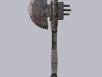  Apocalypse Axe Low-poly 3D model