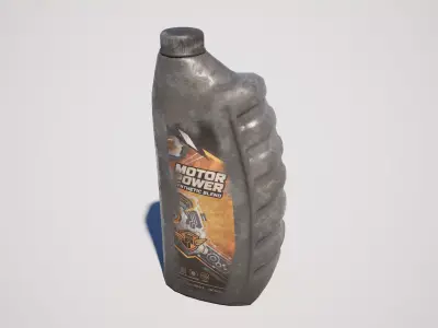  Motor Oil Bottle Low-poly 3D model