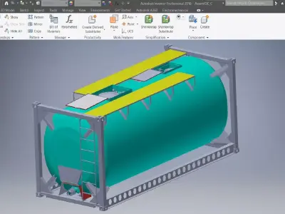 Industrial chemical tank 3d model 3D model