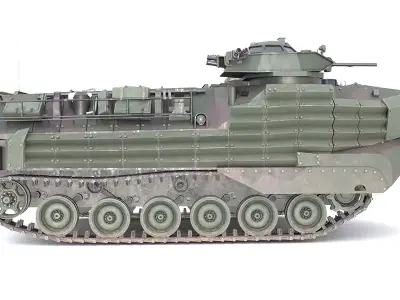Assault Amphibious Vehicle AAVP 7A1 Free low-poly 3D model