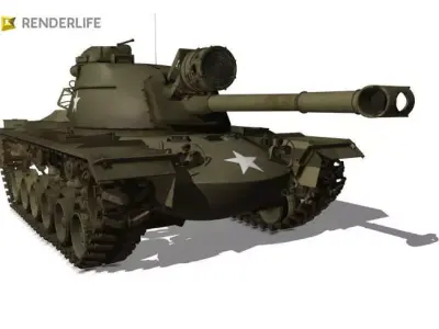 M48 Patton Tank 3D model buy