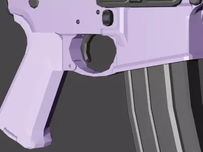 MK12 SPR High Quality Game-Ready Rifle 3D Model Low Poly Low-poly 3D model