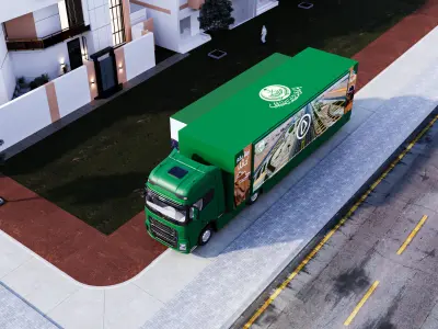 Advertisement bus  3D model 3D model