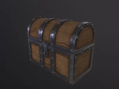 Treasure Chest 3D Model Low-poly 3D model