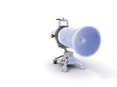 Modern Industrial Telescope model pack Low-poly 3D model