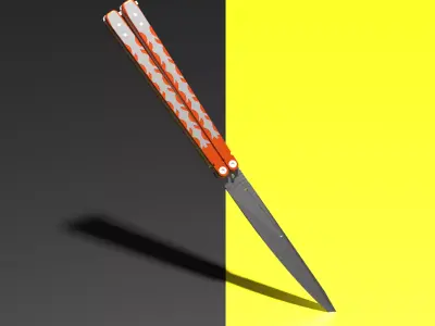 Balisong knife 3D model