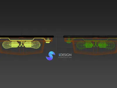 Double Burner Truck Light 3D model