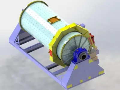 2200 X 5000 BALL MILL 3D model