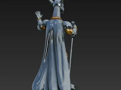 Iron Giraffe Concert Star Futuristic Armored Vocalist  3D model