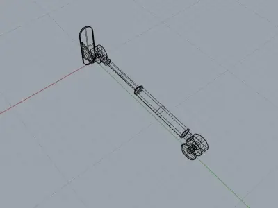 Gas Spring Free low-poly 3D model