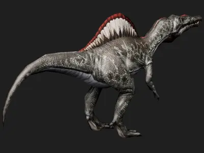 dinosaur Low-poly 3D model 22