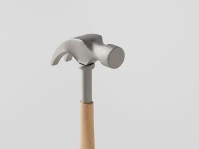 Hammer Low-poly 3D model 11