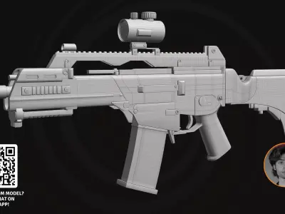 Heckler and Koch G36 - Military Assault Rifle 3D Asset 3D model
