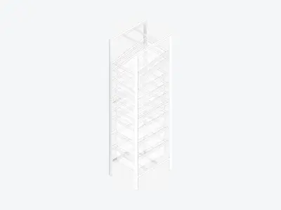 Shelving - Modular Rack - Integral - Type 4 Low-poly 3D model