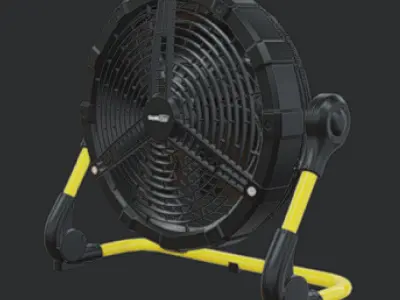 Rechargeable Outdoor Mist Fan Low-poly 3D model