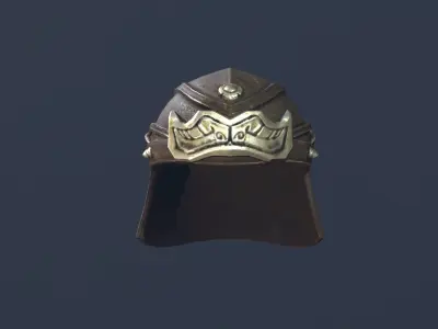 Helmet leather Free low-poly 3D model