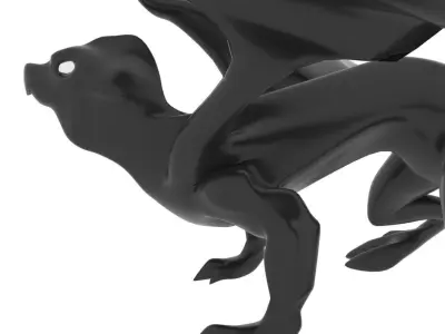 Medium Iguana Dragon Low-poly 3D model