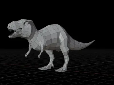 Tyrannosaurus Rex - Low Poly T-Rex Low-poly 3D model
