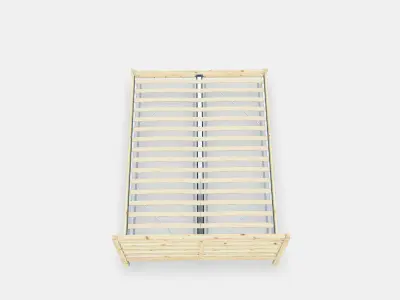 TARVA Bed frame 7 Low-poly 3D model