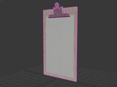 Paper clipper Low-poly 3D model
