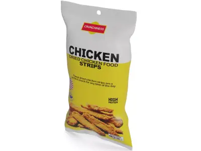 Dried meats Dried Chicken Strips Low-poly 3D model purchase