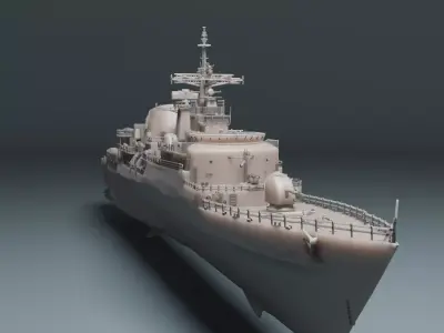 Niteroi Frigate High Detail 3D Model For Resin Printing 3D 3D print model