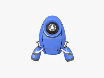 Jetpack Low Poly I03 - SciFi Character Design Low-poly 3D model