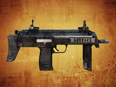 MP7 Submachine gun Low-poly 3D model purchase
