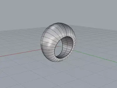 Anello Sigillo rastremato Free 3D model