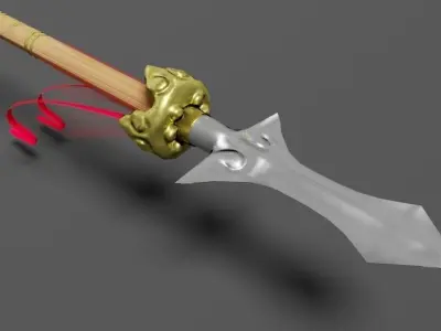 Chinese Spear Low-poly 3D model