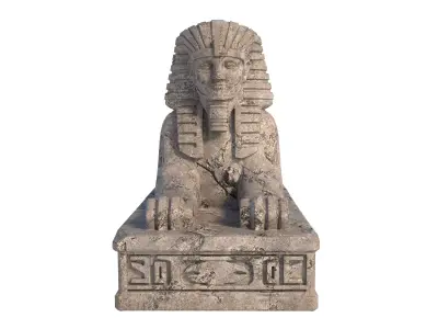 sphinx 3 Low-poly 3D model