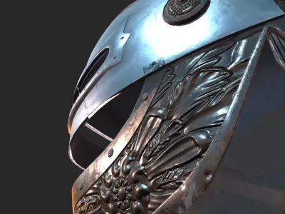 medieval cop helmet Low-poly 3D model
