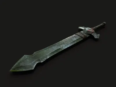Elvish Ancestor sword Low-poly 3D model