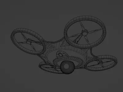 3D Quadrocopter drone Free low-poly 3D model