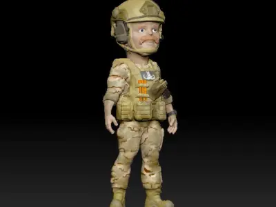 Dew Milligan EOD Tech from the Little Top Series 3D model