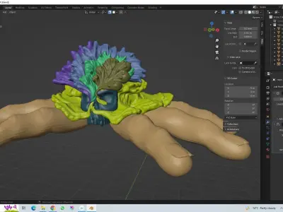 spider hand Free 3D model