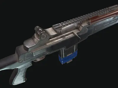 Tactical rifle M-14 Low-poly 3D model