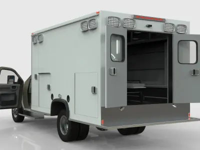 Silverado 2021 Ambulance Low-poly 3D model