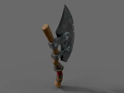 Combat-Orcish Cleaver Low-poly 3D model